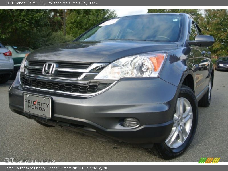 Polished Metal Metallic / Black 2011 Honda CR-V EX-L