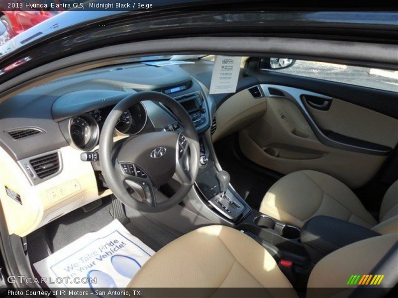 Midnight Black / Beige 2013 Hyundai Elantra GLS