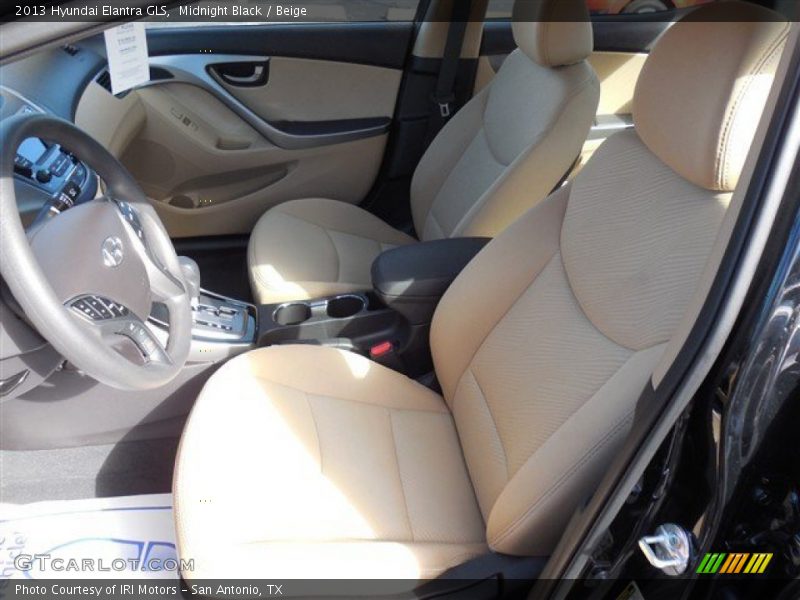 Midnight Black / Beige 2013 Hyundai Elantra GLS