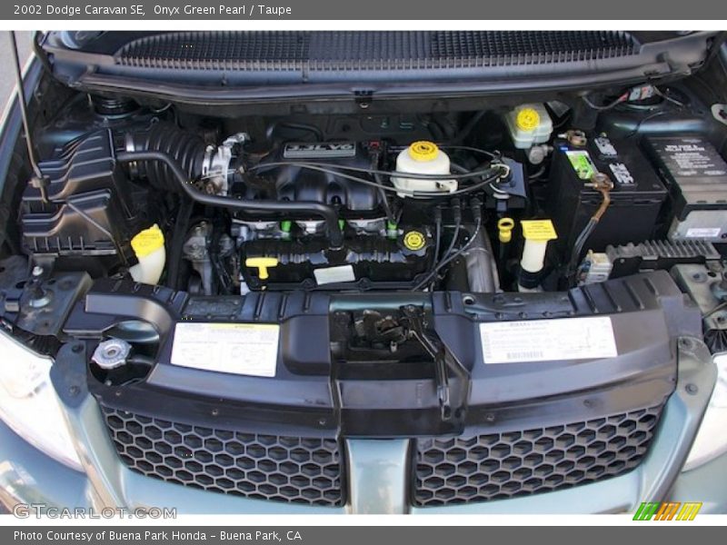 Onyx Green Pearl / Taupe 2002 Dodge Caravan SE