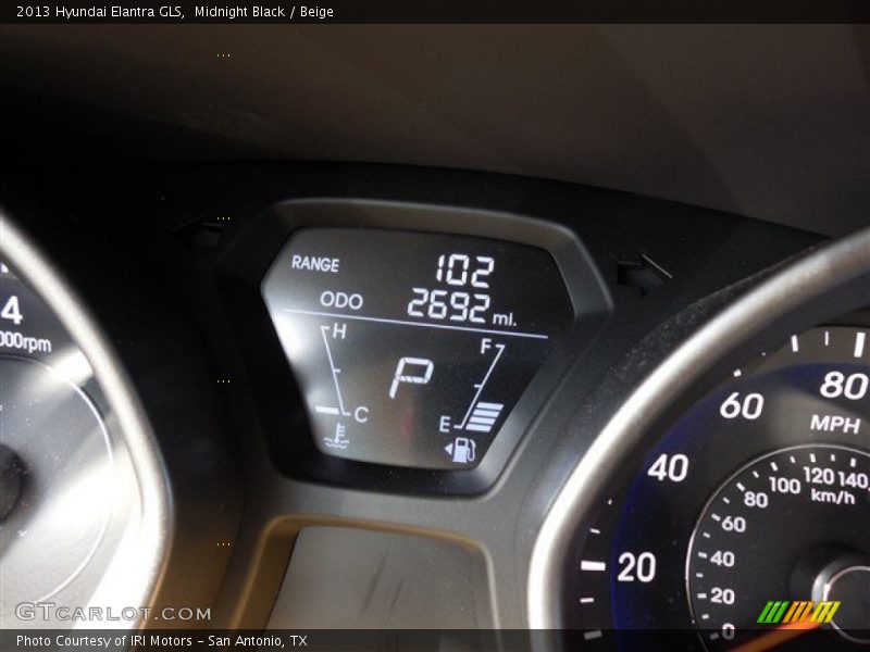 Midnight Black / Beige 2013 Hyundai Elantra GLS