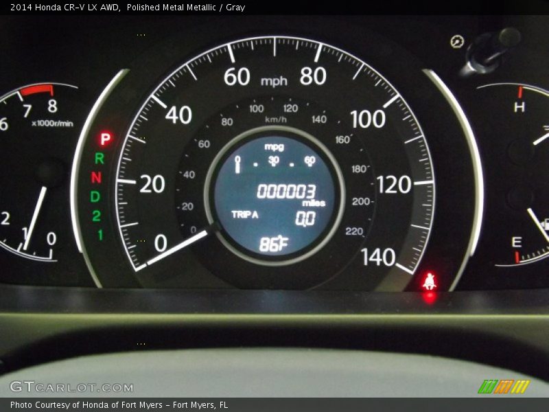 Polished Metal Metallic / Gray 2014 Honda CR-V LX AWD