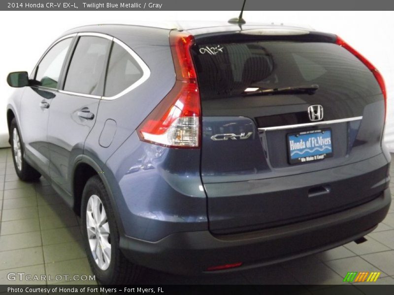 Twilight Blue Metallic / Gray 2014 Honda CR-V EX-L