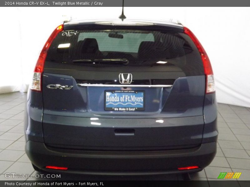 Twilight Blue Metallic / Gray 2014 Honda CR-V EX-L