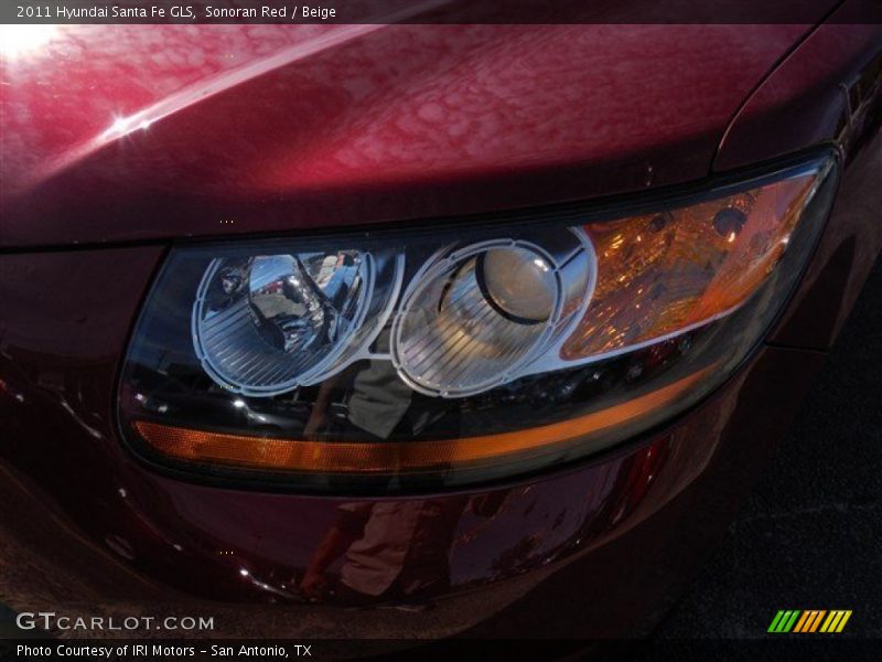 Sonoran Red / Beige 2011 Hyundai Santa Fe GLS