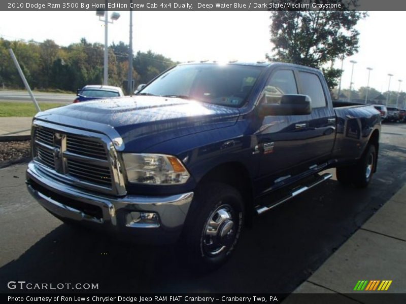 Deep Water Blue / Dark Slate/Medium Graystone 2010 Dodge Ram 3500 Big Horn Edition Crew Cab 4x4 Dually