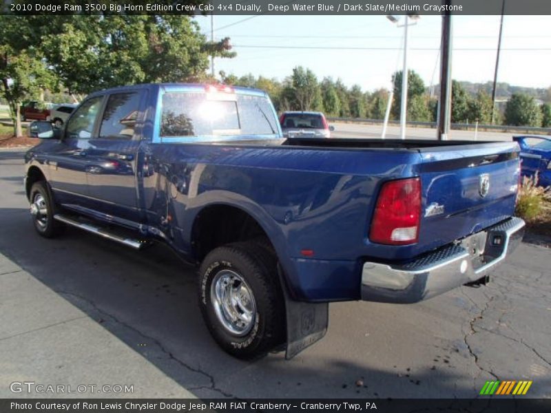 Deep Water Blue / Dark Slate/Medium Graystone 2010 Dodge Ram 3500 Big Horn Edition Crew Cab 4x4 Dually