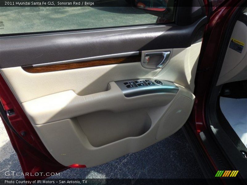 Sonoran Red / Beige 2011 Hyundai Santa Fe GLS
