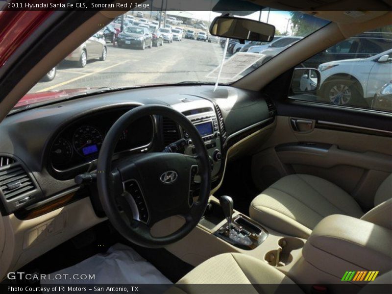 Sonoran Red / Beige 2011 Hyundai Santa Fe GLS