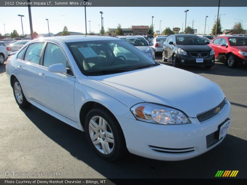 Summit White / Gray 2012 Chevrolet Impala LT