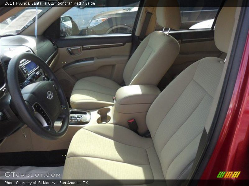 Sonoran Red / Beige 2011 Hyundai Santa Fe GLS