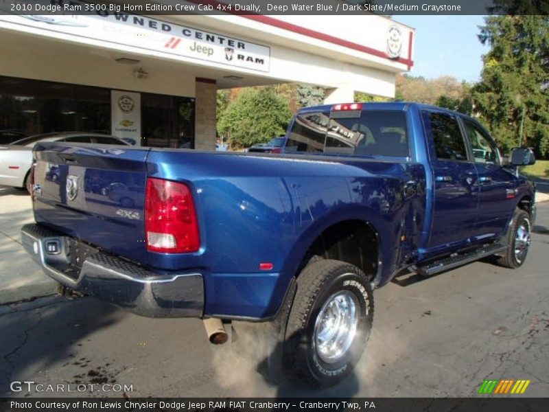 Deep Water Blue / Dark Slate/Medium Graystone 2010 Dodge Ram 3500 Big Horn Edition Crew Cab 4x4 Dually