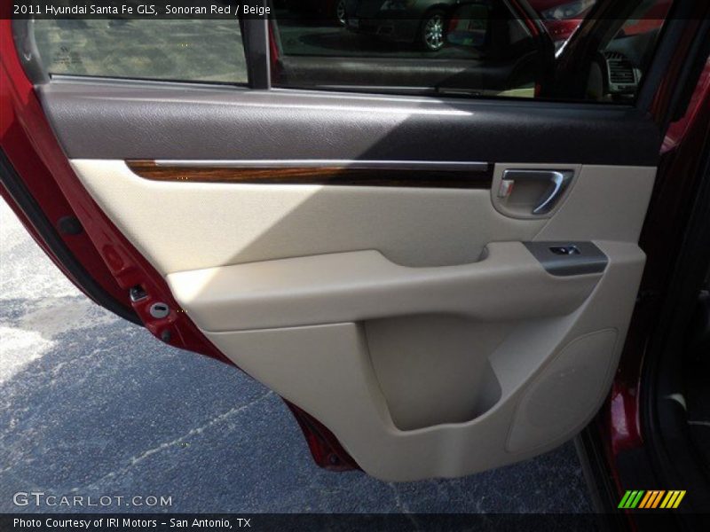 Sonoran Red / Beige 2011 Hyundai Santa Fe GLS