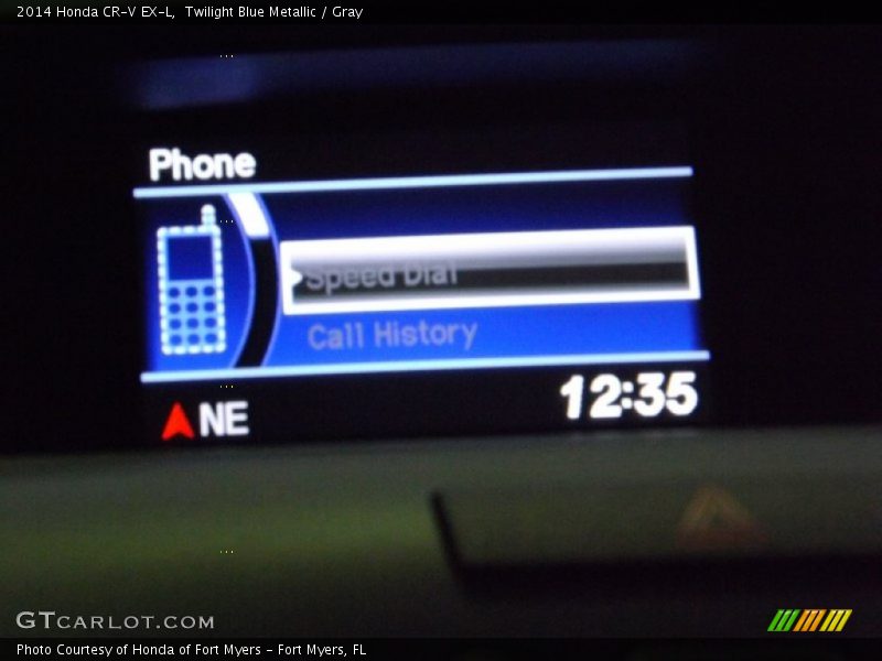 Twilight Blue Metallic / Gray 2014 Honda CR-V EX-L