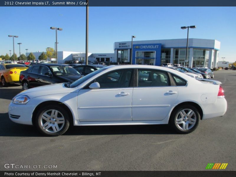Summit White / Gray 2012 Chevrolet Impala LT