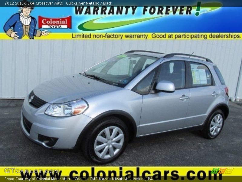 Quicksilver Metallic / Black 2012 Suzuki SX4 Crossover AWD