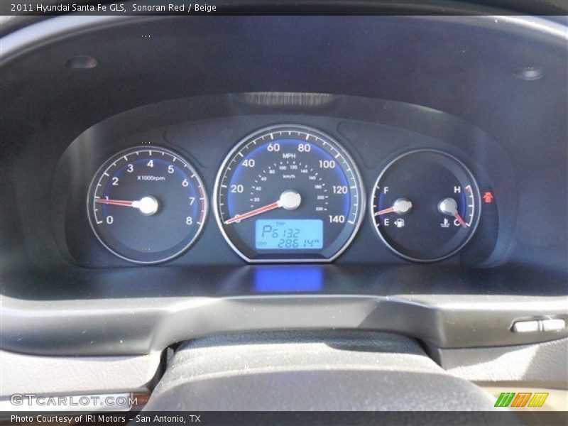Sonoran Red / Beige 2011 Hyundai Santa Fe GLS