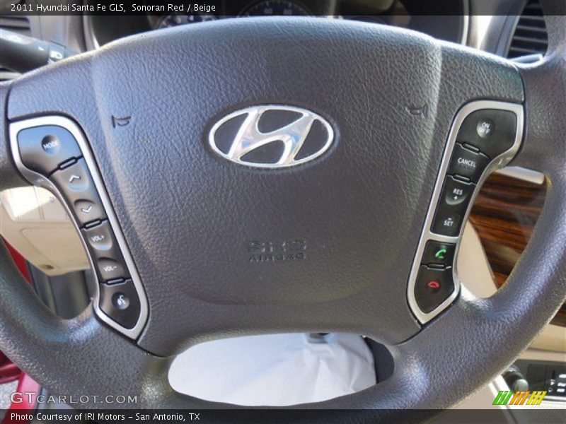 Sonoran Red / Beige 2011 Hyundai Santa Fe GLS