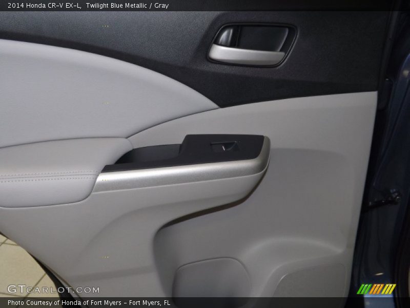 Twilight Blue Metallic / Gray 2014 Honda CR-V EX-L