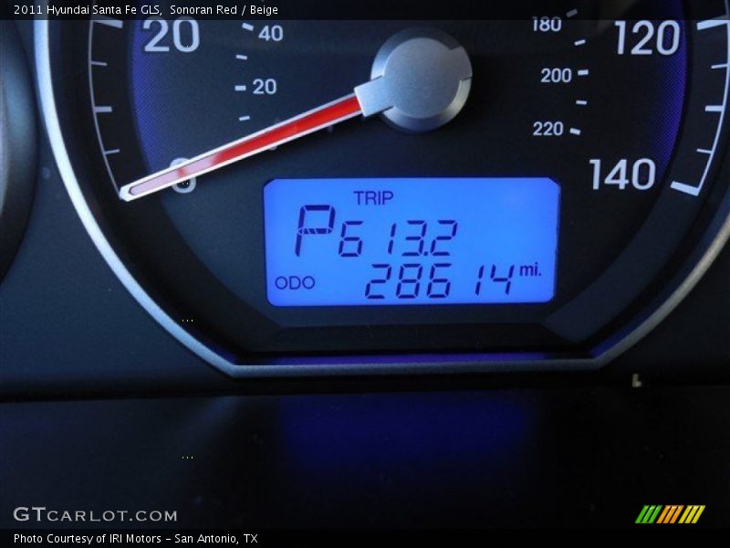Sonoran Red / Beige 2011 Hyundai Santa Fe GLS