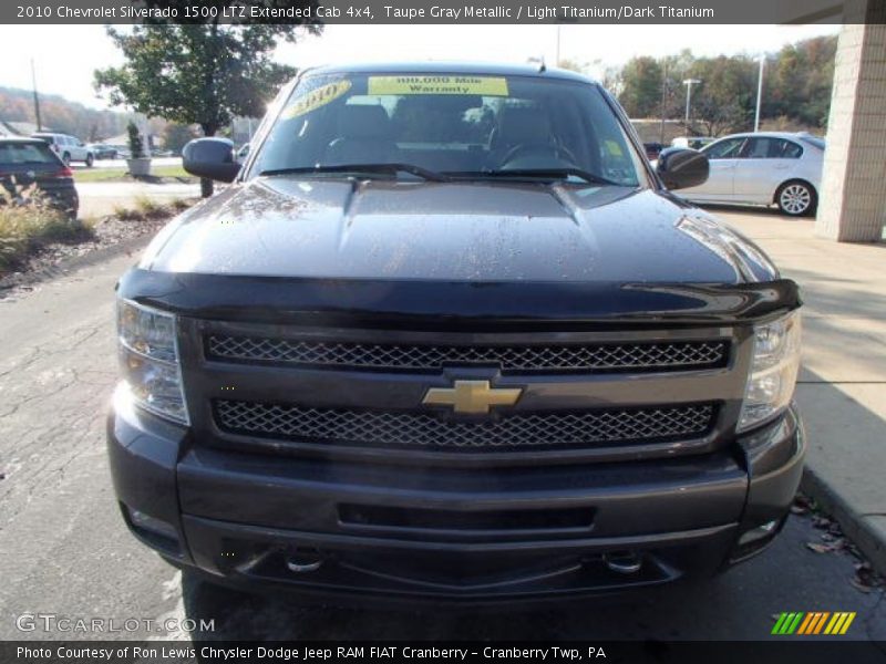 Taupe Gray Metallic / Light Titanium/Dark Titanium 2010 Chevrolet Silverado 1500 LTZ Extended Cab 4x4