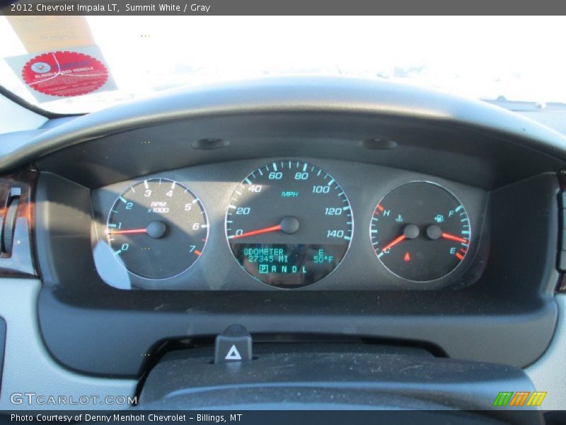 Summit White / Gray 2012 Chevrolet Impala LT