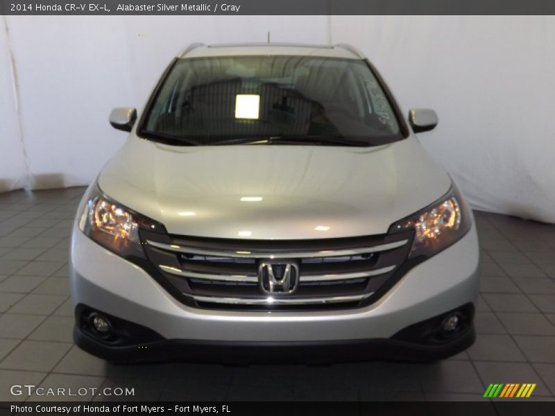 Alabaster Silver Metallic / Gray 2014 Honda CR-V EX-L