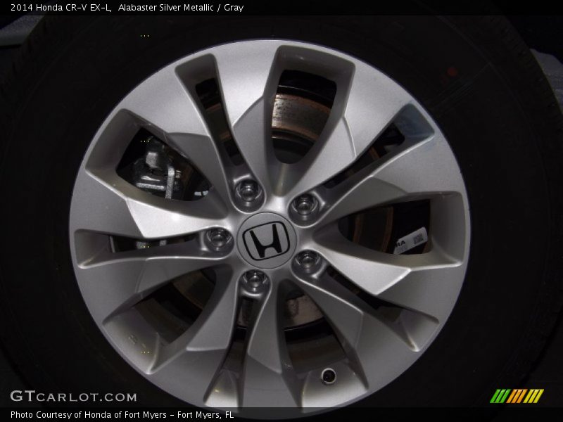 Alabaster Silver Metallic / Gray 2014 Honda CR-V EX-L