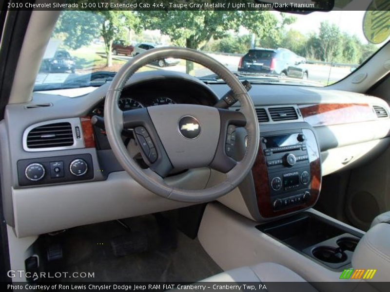 Taupe Gray Metallic / Light Titanium/Dark Titanium 2010 Chevrolet Silverado 1500 LTZ Extended Cab 4x4