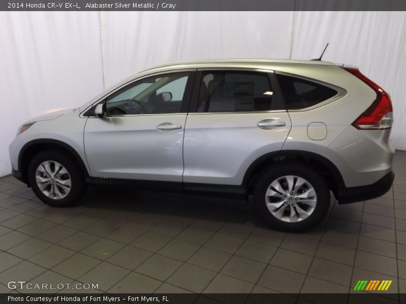 Alabaster Silver Metallic / Gray 2014 Honda CR-V EX-L