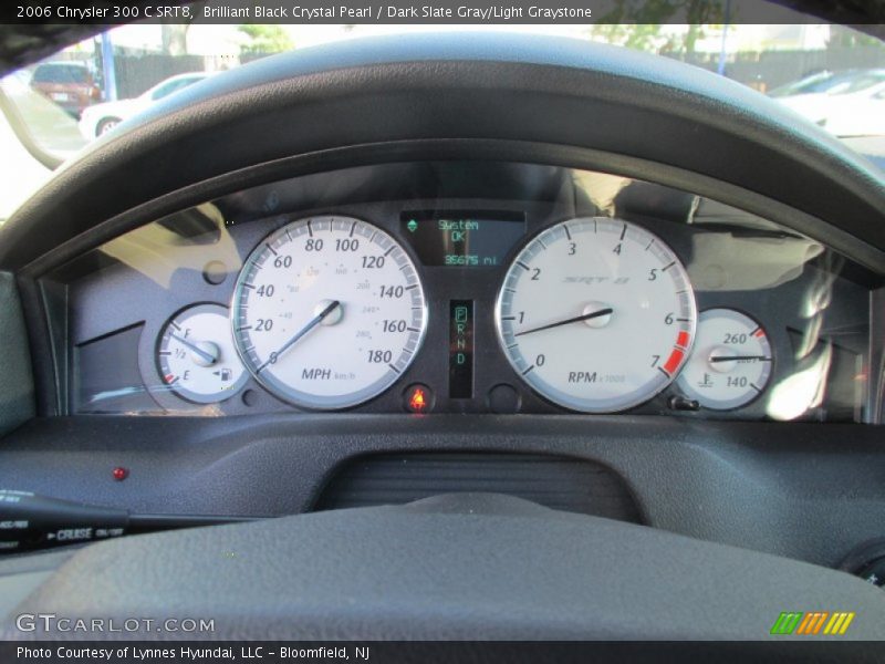 Brilliant Black Crystal Pearl / Dark Slate Gray/Light Graystone 2006 Chrysler 300 C SRT8