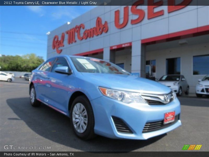 Clearwater Blue Metallic / Light Gray 2012 Toyota Camry LE