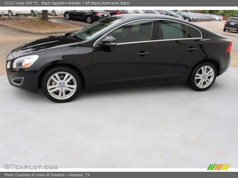 Black Sapphire Metallic / Off Black/Anthracite Black 2012 Volvo S60 T5
