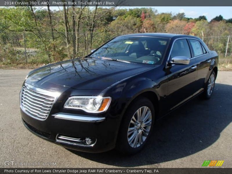 Phantom Black Tri-Coat Pearl / Black 2014 Chrysler 300 C AWD