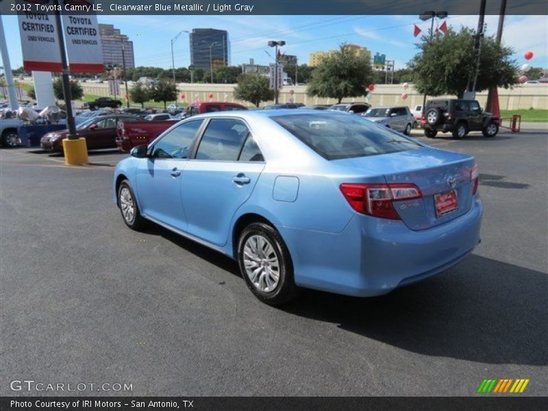 Clearwater Blue Metallic / Light Gray 2012 Toyota Camry LE