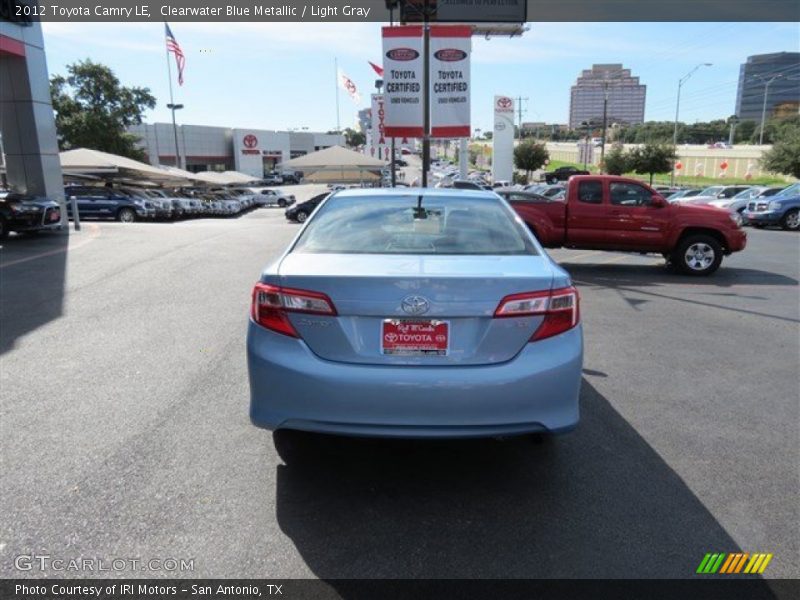 Clearwater Blue Metallic / Light Gray 2012 Toyota Camry LE
