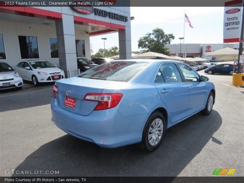 Clearwater Blue Metallic / Light Gray 2012 Toyota Camry LE