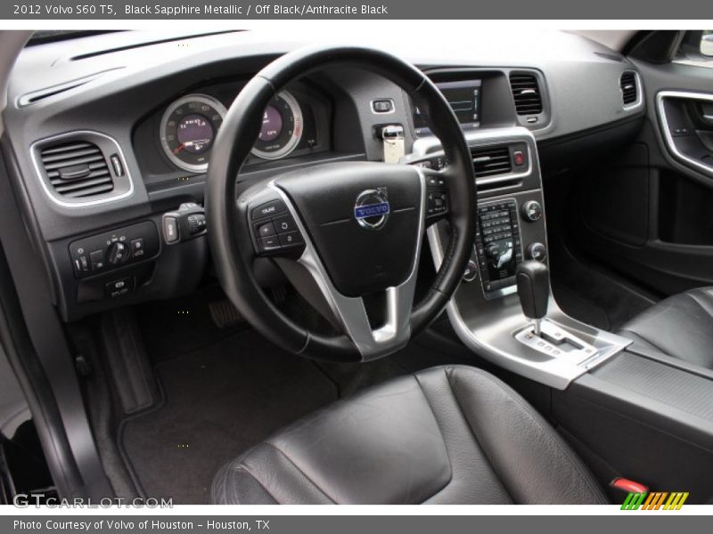 Black Sapphire Metallic / Off Black/Anthracite Black 2012 Volvo S60 T5