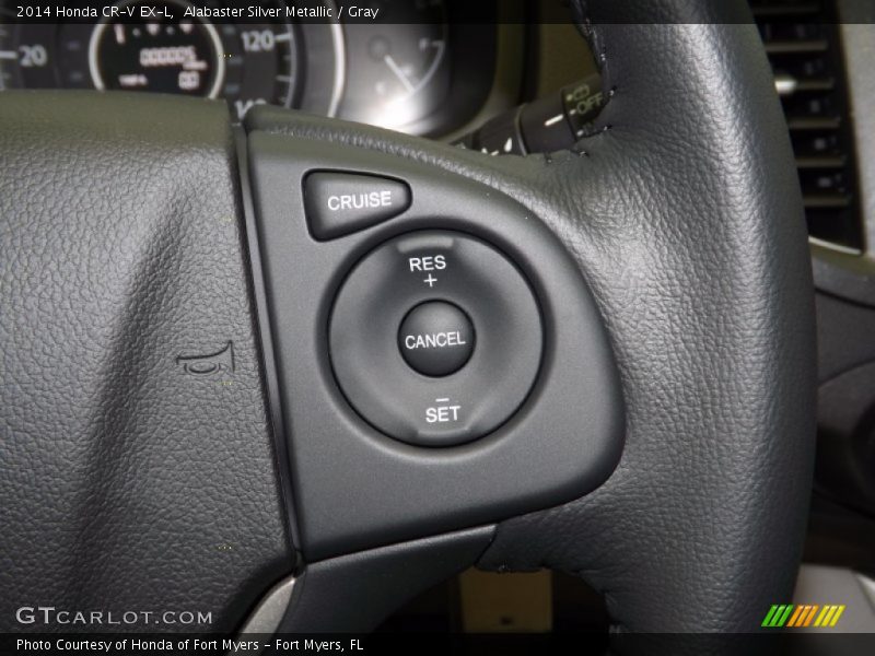 Alabaster Silver Metallic / Gray 2014 Honda CR-V EX-L