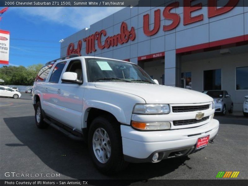 Summit White / Tan/Neutral 2006 Chevrolet Suburban Z71 1500