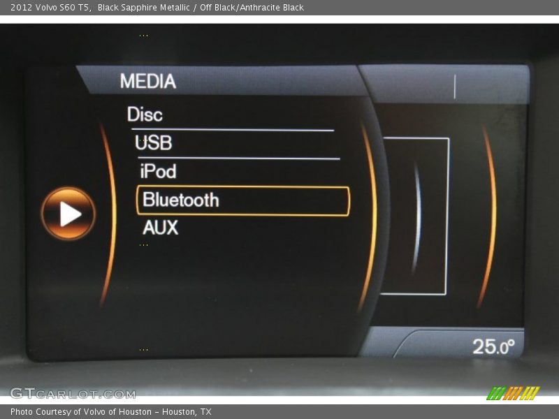 Black Sapphire Metallic / Off Black/Anthracite Black 2012 Volvo S60 T5