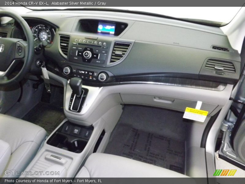 Alabaster Silver Metallic / Gray 2014 Honda CR-V EX-L