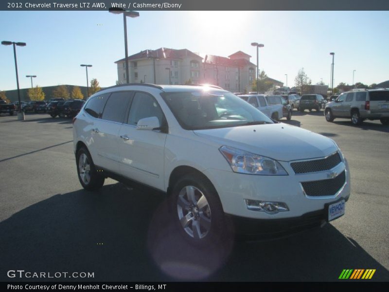White / Cashmere/Ebony 2012 Chevrolet Traverse LTZ AWD
