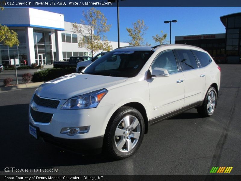 White / Cashmere/Ebony 2012 Chevrolet Traverse LTZ AWD