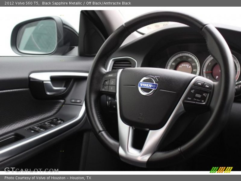 Black Sapphire Metallic / Off Black/Anthracite Black 2012 Volvo S60 T5