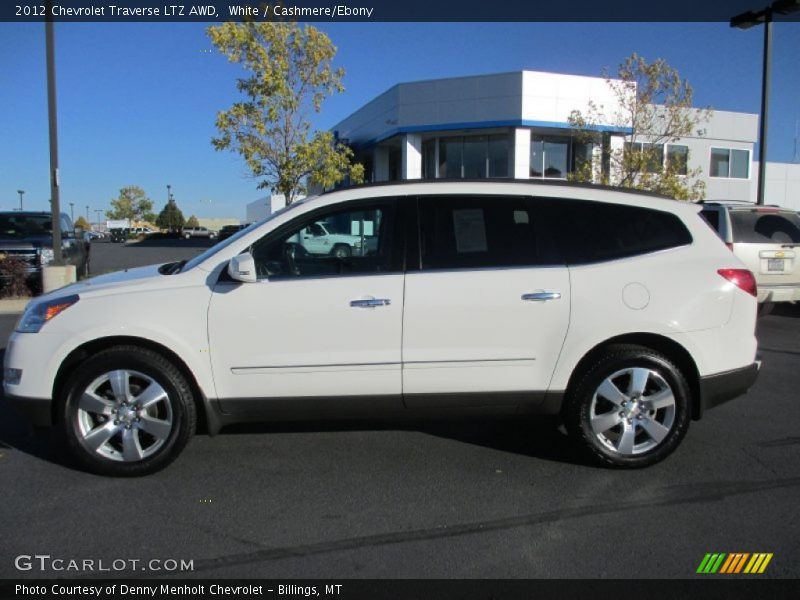 White / Cashmere/Ebony 2012 Chevrolet Traverse LTZ AWD