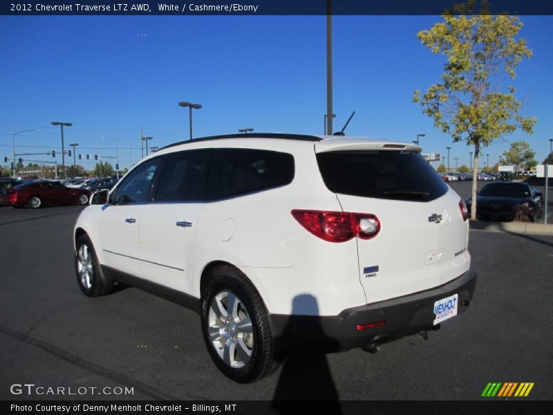 White / Cashmere/Ebony 2012 Chevrolet Traverse LTZ AWD