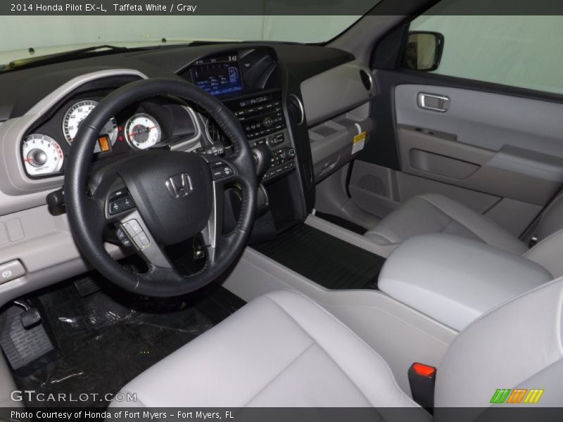 Taffeta White / Gray 2014 Honda Pilot EX-L