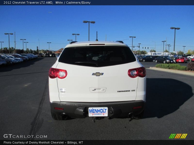 White / Cashmere/Ebony 2012 Chevrolet Traverse LTZ AWD