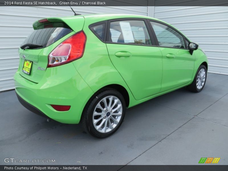 Green Envy / Charcoal Black 2014 Ford Fiesta SE Hatchback